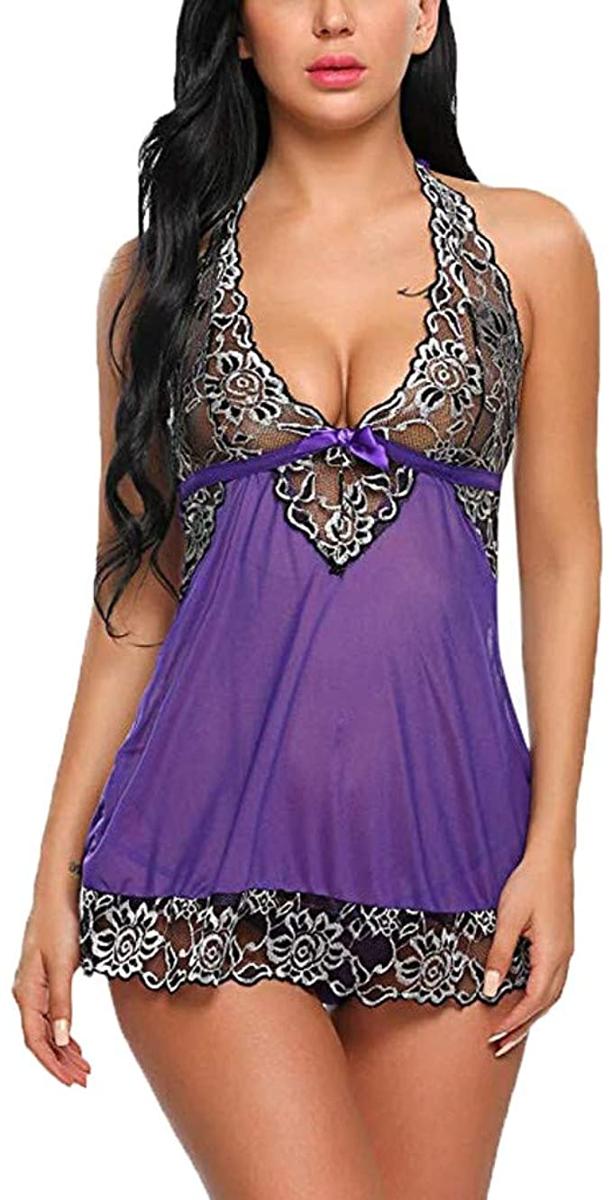 Completo Intimo Donna Intimissimi Indumenti da Notte Elastici Mini Monokini  Perizoma Wetlook Completino Intimo Sexy Lingerie Donna Hot Trasparente :  : Moda