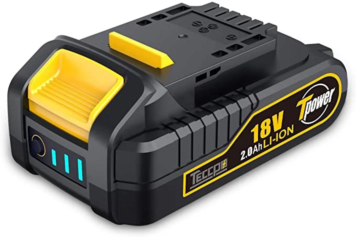 TECCPO Professional 18V Batteria Ricaricabile al Litio, Ba…